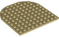 LEGO part Plate, Round 10 x 10 Rounded End 80031