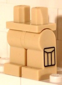 LEGO part Hips and Legs with Cargo Pockets Side Pattern 970c00pb0053