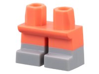 LEGO part Legs Short with Molded Light Bluish Gray Lower Legs / Boots Pattern 41879pb032