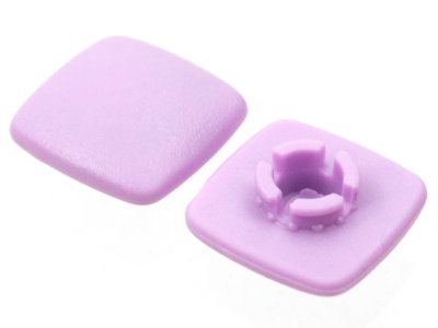 LEGO part Clikits, Icon Square 2 x 2 Small with Pin, Frosted (Solid and Transparent Colors) (45467)
