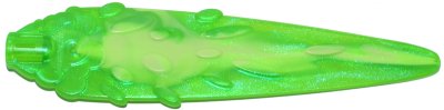 LEGO onderdeel Flame / Vapor Trail with Axle Hole and Ovals with Marbled Yellowish Green Pattern (1995pb05)