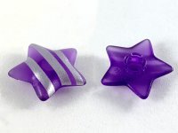LEGO part Clikits, Icon Star 2 x 2 Large with Pin with Silver Stripes Pattern 45462pb05