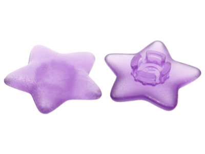 LEGO part Clikits, Icon Star 2 x 2 Small with Pin, Frosted (Solid and Transparent Colors) (45463)