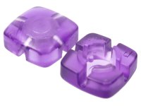LEGO part Clikits, Icon Square 2 x 2 Small with Hole, Polished (Transparent Colors Only) 51510