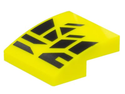 LEGO part Schräge, Curva 2 x 2 x 2/3 con Nero Forme Geometriche Design Pattern (15068pb439)