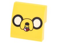 LEGO part Slope, Curved 2 x 2 x 2/3 with Jake the Dog Face Pattern 15068pb091