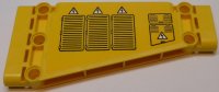 LEGO part Technic, Panel Plate 5 x 11 x 1 Tapered with Air Outlet Grilles, Hatches and Electricity Danger Signs Pattern Model Left Side (Sticker) - Set 42055 18945pb005L