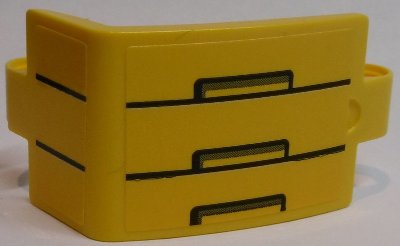 LEGO part Technic, Panel Gekrümmt 3 x 5 x 3 mit schwarzen Linien und Rechtecken-Muster Modell Rechte Seite (Aufkleber) - Set 42055 (24116pb006R)