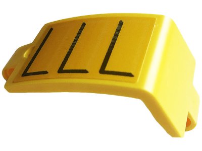 LEGO part Technic, Panel Curved 3 x 5 x 3 avec Motif Lignes Grises Côté Gauche du Modèle (Autocollant) - Set 42108 (24116pb017L)