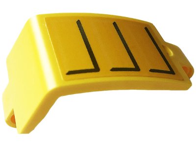 LEGO part Technic, Panel Curved 3 x 5 x 3 avec Motif Lignes Grises Côté Droit du Modèle (Autocollant) - Set 42108 (24116pb017R)