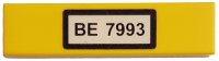 LEGO part Tile 1 x 4 with 'BE 7993' Pattern (Sticker) - Set 7993 2431pb0085