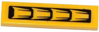 LEGO part Carreau 1 x 4 avec motif 4 Prises d'Air (Autocollant) - Set 76000 (2431pb0306)