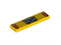 LEGO part Piastrella 1 x 4 con Pattern Luci di Coda e '44.5-10.8' 2431pb0484