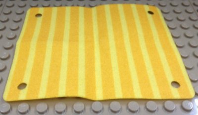 LEGO part Cloth Awning 9 x 11 with Bright Light Orange Stripes Pattern (26243)