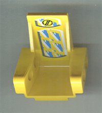 LEGO part Base Asiento Technic 3 x 2 con Patrón de Cojines Azules y Blancos (Adhesivo) - Set 8207 2717pb04