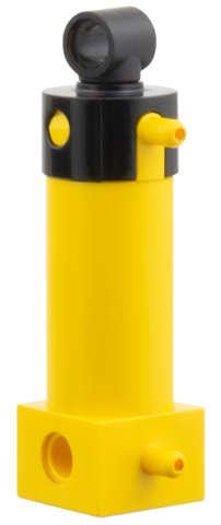 LEGO part Pneumatic Cylinder with 2 Inlets Medium (48mm) with Black Top (2793c01)