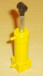 LEGO part Pneumatic Cylinder with 2 Inlets Medium (48mm) with Yellow Top (2793c02)