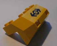 LEGO part Base Delantera Inclinada de Tren con Patrón de Logotipo de Tren (Pegatina) - Set 4559 2916pb02