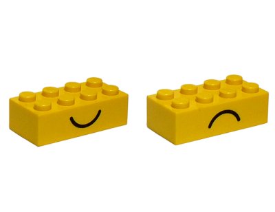 LEGO part Mattone 2 x 4 con Sorriso e Ascosa su Lati Opposti (3001pe1)