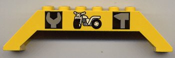 LEGO part Schräge 45 10 x 2 x 2 Doppel mit Werkzeugen und Motorrad Muster (30180pb02)