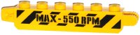 LEGO part Stein Bisagra 1 x 6 con Cierre, 9 Dientes con Patrón de Rayas Peligro Negras y 'MÁX - 550 RPM' en Ambos Lados (Pegatinas) - Set 60036 30388pb009