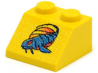 LEGO onderdeel Schuin 45 2 x 2 met SW Blauw Gesegmenteerde Vis Patroon (3039px12)