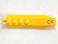 LEGO part Scharnier-Platte 1 x 8 mit abgewinkelten Seitenerweiterungen mit Blaumarkierungsmuster (Aufkleber) - Set 7962 30407pb05