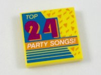 LEGO part Baldosa 2 x 2 con Patrón Portada Álbum 'Top 24 Party Songs!' 3068pb1137
