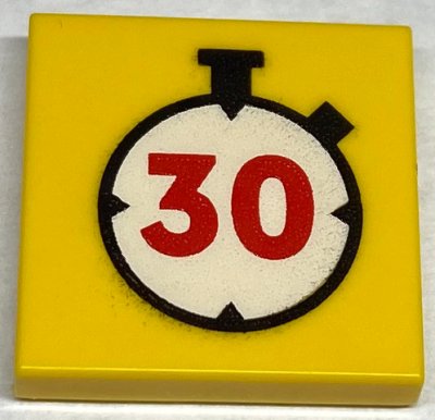 LEGO part Piastrella 2 x 2 con Orologio/Cronometro Disegno (3068pb1531)