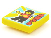 LEGO part Carreau 2 x 2 avec Pochette d'Album BeatBit - motif Minifigurine avec Sac à Dos Dansant 3068pb1557