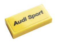 LEGO part Tile 1 x 2 with Black 'Audi Sport' Pattern (Sticker) - Set 76897 3069pb0868