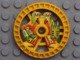 LEGO part Technic, Disk 5 x 5 - RoboRider Talisman Wheel, Toxic Mold with Robot Pattern 32357pb01