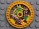 LEGO part Technic, Disque 5 x 5 - RoboRider Talisman Wheel, Laser Mold with Robot Pattern 32360pb01