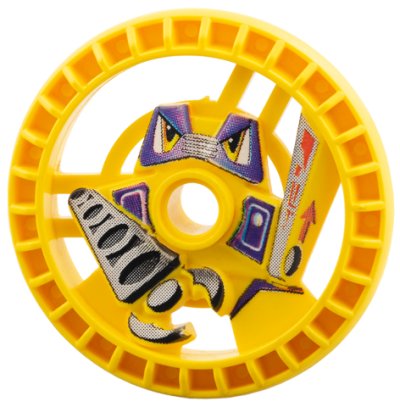 LEGO part Technic, Disco 5 x 5 - Rueda Talismán RoboRider, Molde Grab con patrón Robótico (32363pb01)