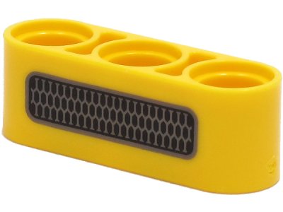 LEGO part Technic, Liftarm Thick 1 x 3 with Silver and Black Grille Pattern (32523pb22)
