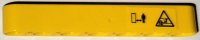 LEGO part Technic, Liftarm Dick 1 x 7 Abstand halten und Quetschbereich Warndreieckschilder Muster Modell linke Seite (Aufkleber) - Set 42114 32524pb070L