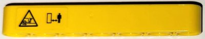 LEGO part Technic, Liftarm Spesso 1 x 7 Mantieni Distanza e Triangoli di Avvertimento Zona di Schiacciamento Modello Lato Destro (Adesivo) - Set 42114 (32524pb070R)