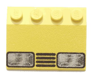 LEGO part Schräge 33 3 x 4 mit Scheinwerfern und Grill Muster (3297px23)