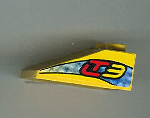 LEGO part Slope 33 3 x 2 with 'LT3' Pattern on Both Sides (Stickers) - Set 8251 (3298pb035)