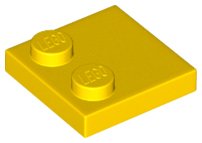 LEGO part Fliese, Modifiziert 2 x 2 mit Stiften an der Kante (33909)