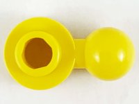 LEGO part Plate, Round 1 x 1 with Tow Ball with Hexagon Shaped Hole (Homemaker Figure / Maxifigure Hand) 3614b