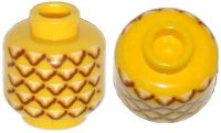 LEGO part Minifigure, Head without Face with Pineapple Pattern 3626pb1018