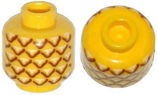 LEGO part Minifigure, Head without Face with Pineapple Pattern (3626pb1018)