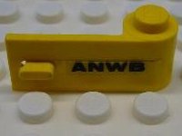 LEGO part Door 1 x 3 x 1 Right with 'ANWB' Pattern (Sticker) - Set 1590-2 (3821pb008)