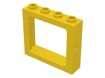 LEGO onderdeel Window 1 x 4 x 3 Train - Hollow Studs (4033)