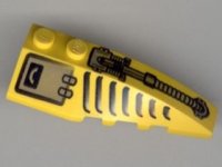 LEGO part Wedge 6 x 2 Right with Hose, Grille and Hatch Pattern 41747pb007