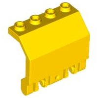 LEGO onderdeel Panel 2 x 4 x 3 1/3 with Double Locking 2 Fingers Hinge (44572)