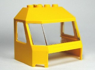 LEGO part Windscreen 4 x 6 x 4 Cab with Hinge and 1 x 4 Bottom Cutout with Trans-Clear Glass (45406 / 46103) (45406c03)