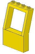 LEGO part Fabuland Window 2 x 4 x 5 with Square Top (4608)