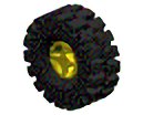 LEGO part Wheel 8mm D. x 6mm with Black Tire 21mm D. x 9mm Offset Tread Medium (4624 / 4084) (4624c03)